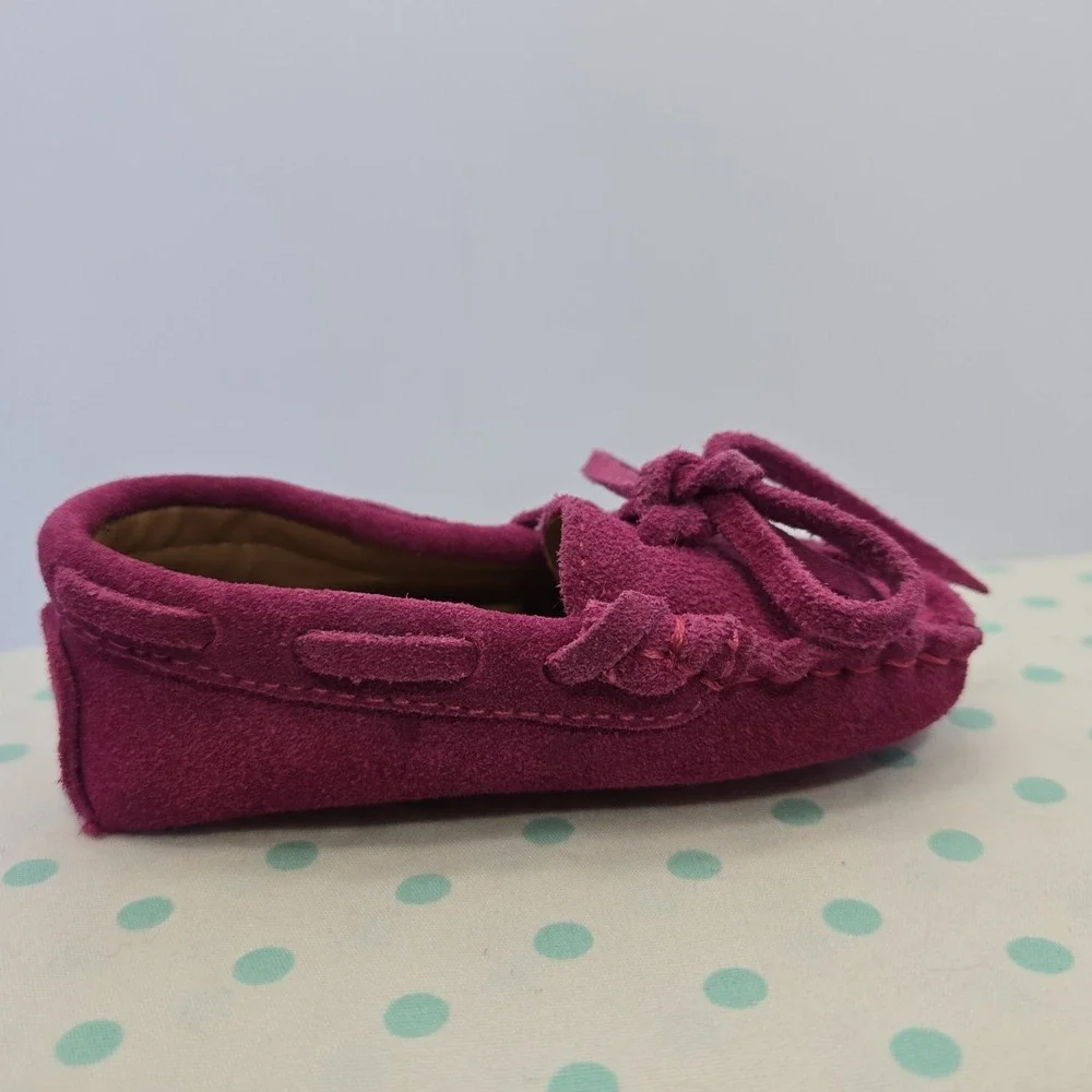 Cole Haan Infant Shoes Grant Driver Moccasins Electric Pink Suede 0-3 Months